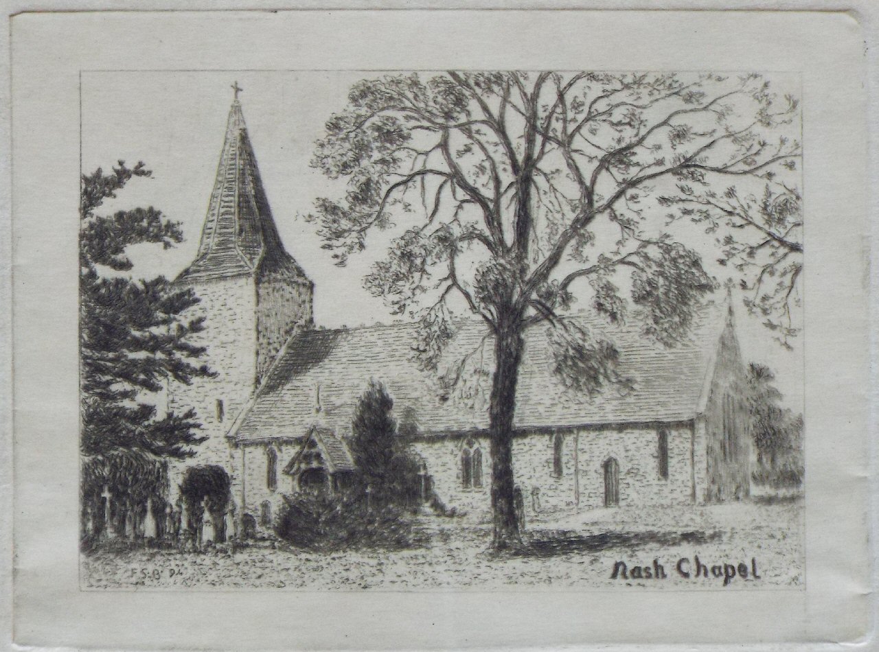 Etching - Nash Chapel - Bayley